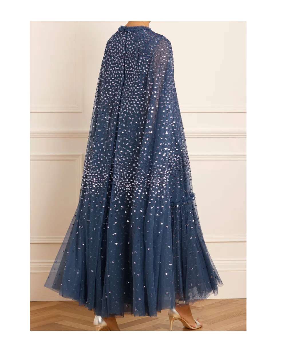 Sequined Cape Dress