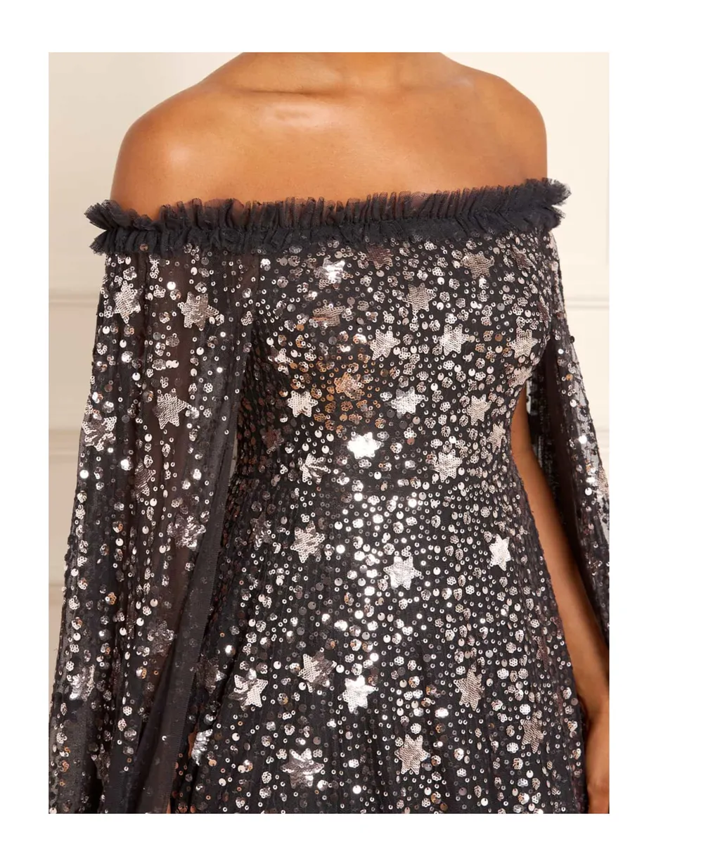 Shooting Stars Cape Ankle Dress