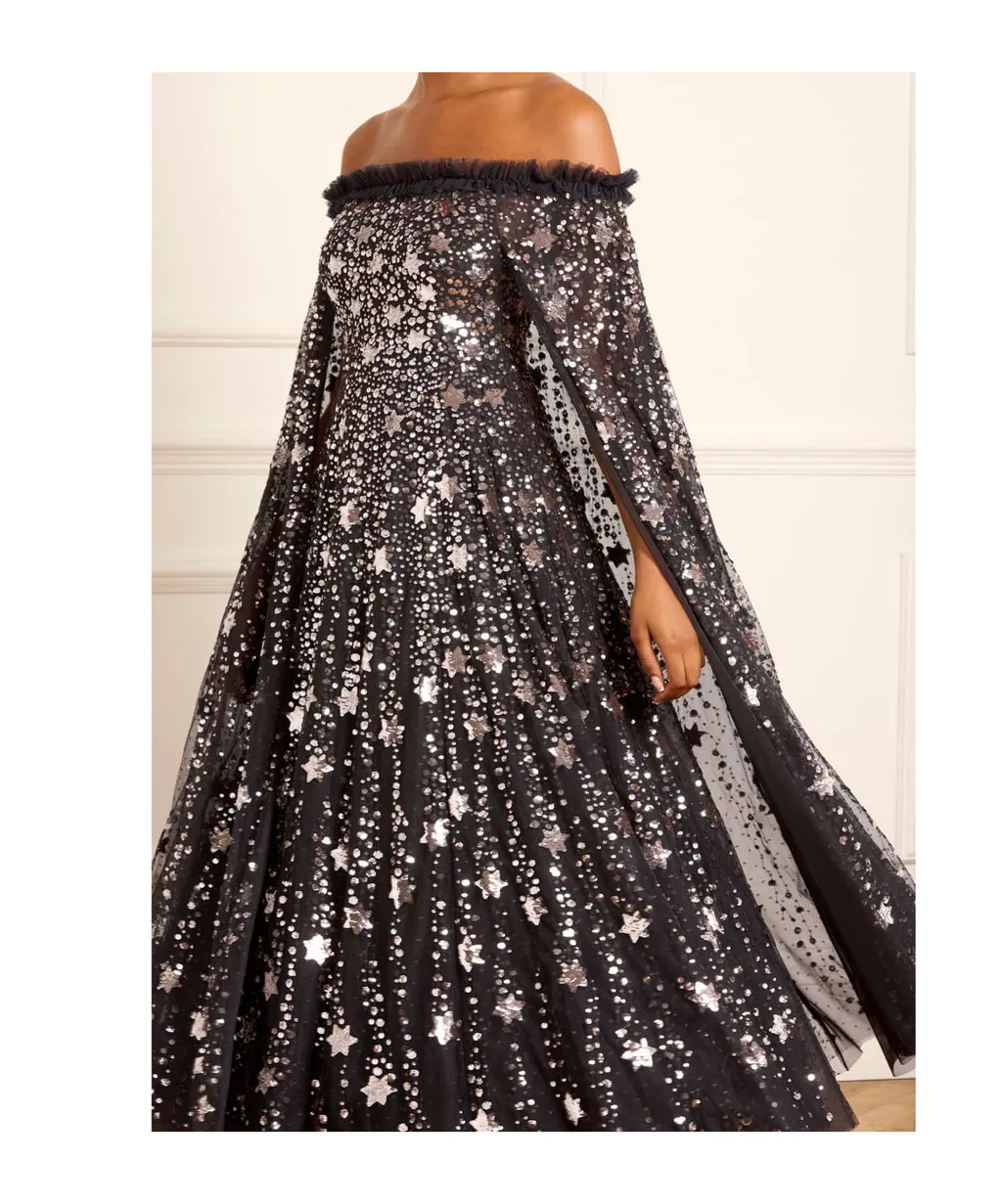 Shooting Stars Cape Ankle Dress