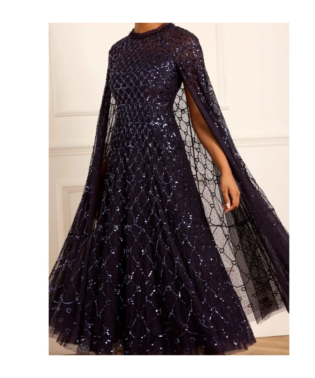 Heart Lattice Ankle Gown