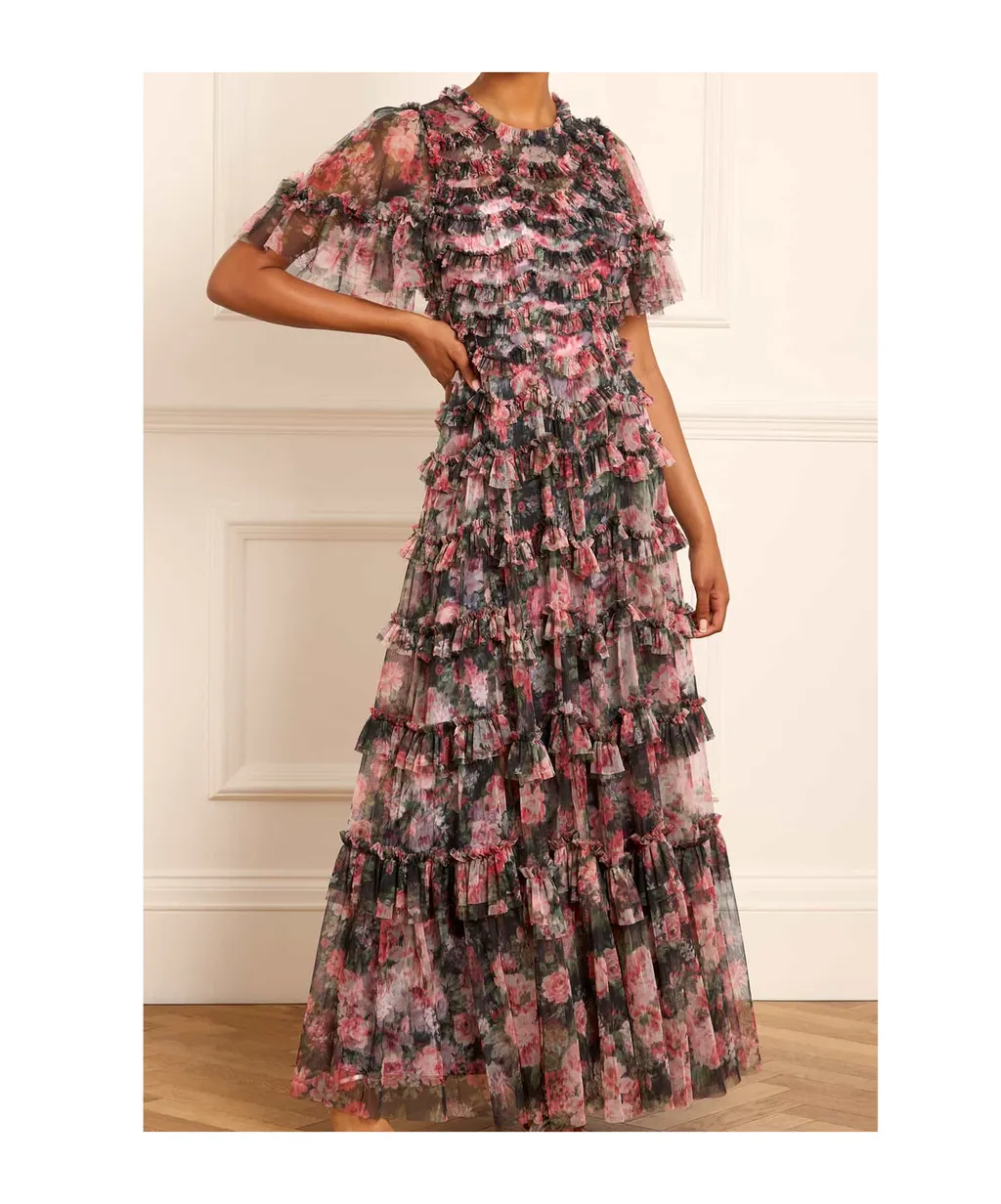 Midnight Dance Round-Neck Dress