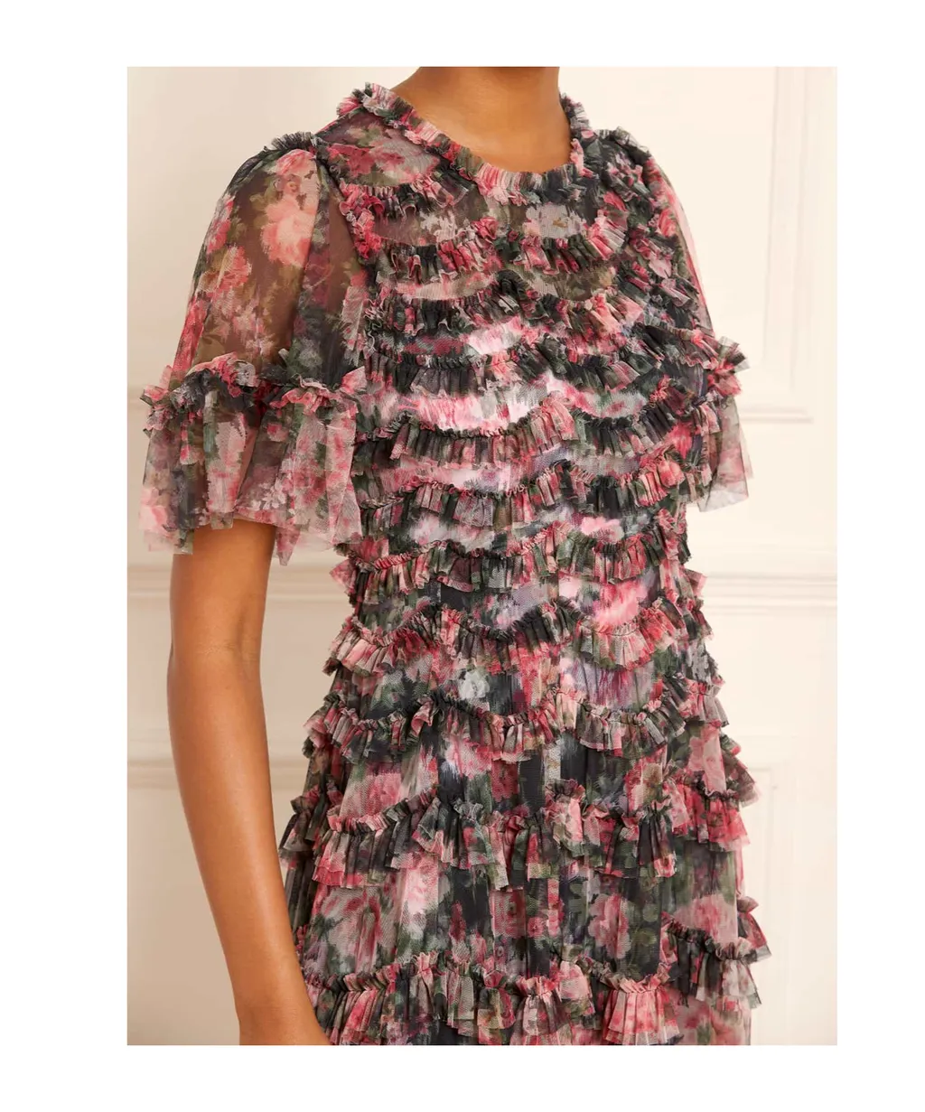 Midnight Dance Round-Neck Dress