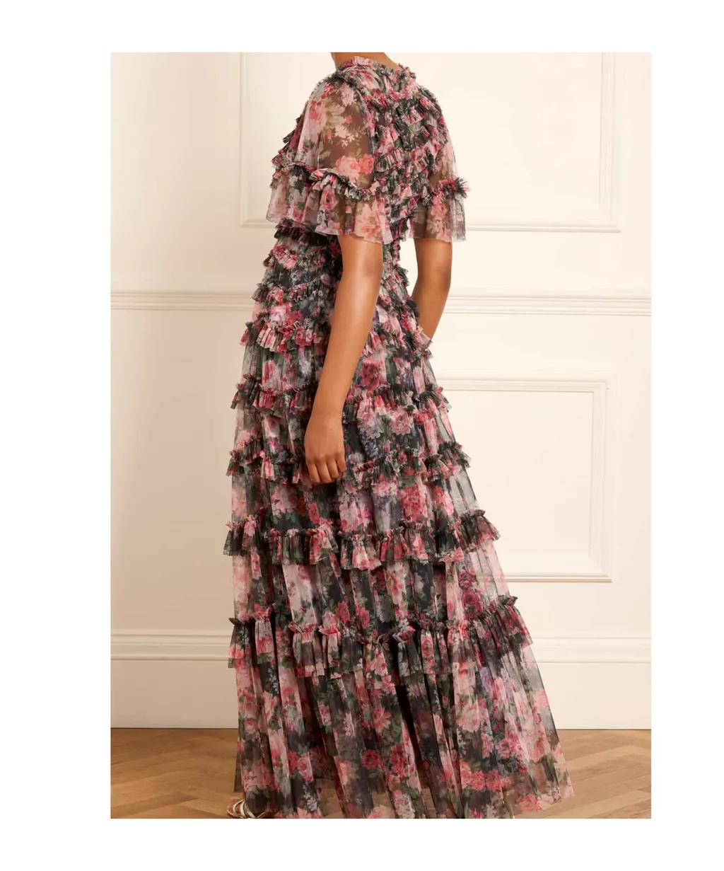 Midnight Dance Round-Neck Dress
