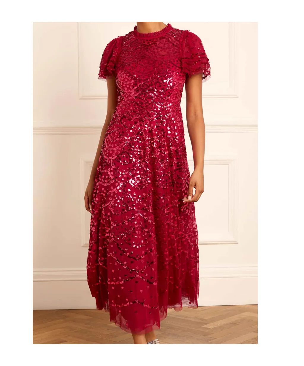 Deco Dot Ankle Gown