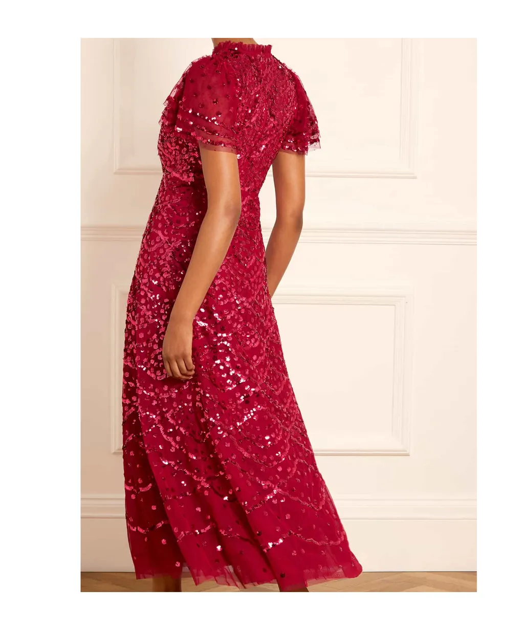 Deco Dot Ankle Gown