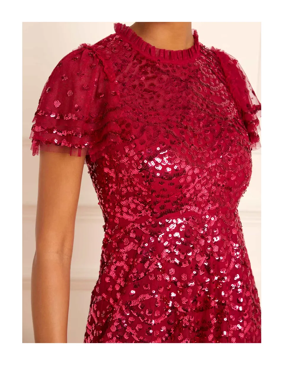 Deco Dot Ankle Gown