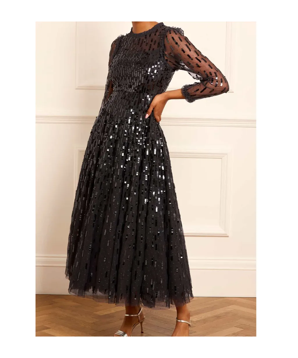 All-Over Sequin Embellished Dress