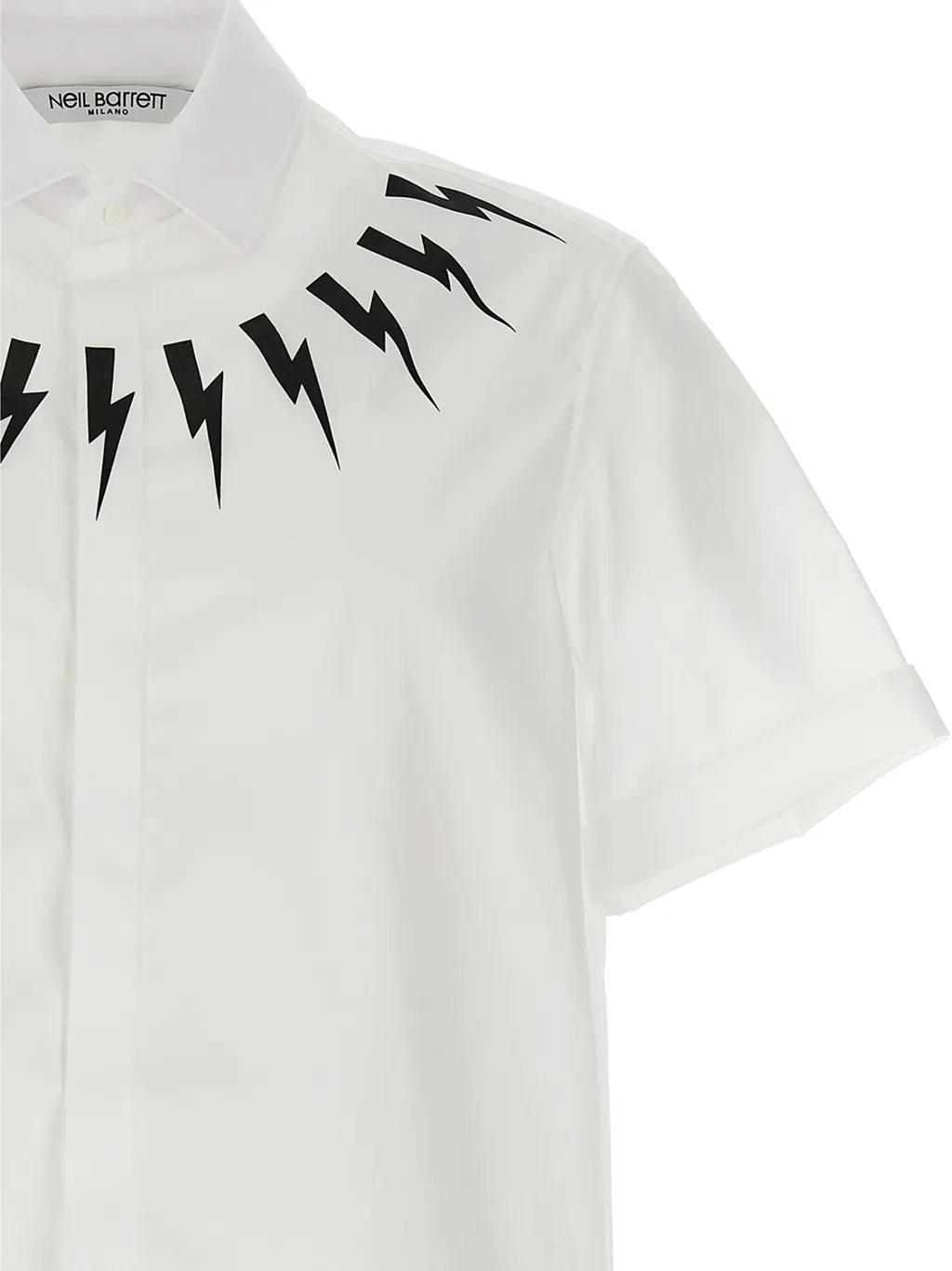 Thunderbolt-Print Cotton Shirt