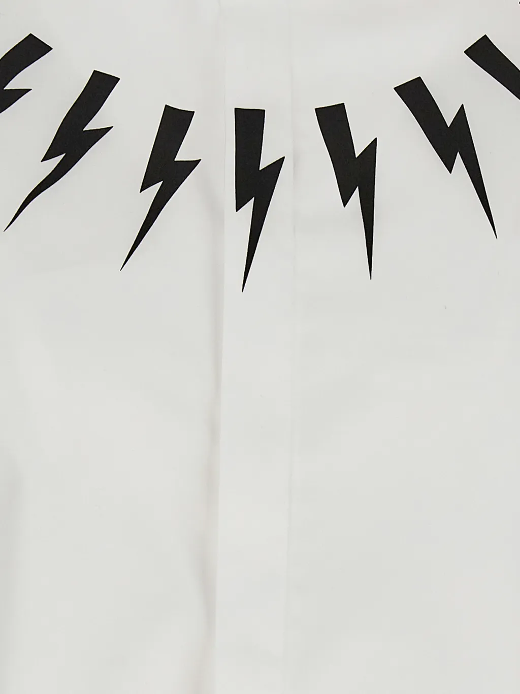 Thunderbolt-Print Cotton Shirt
