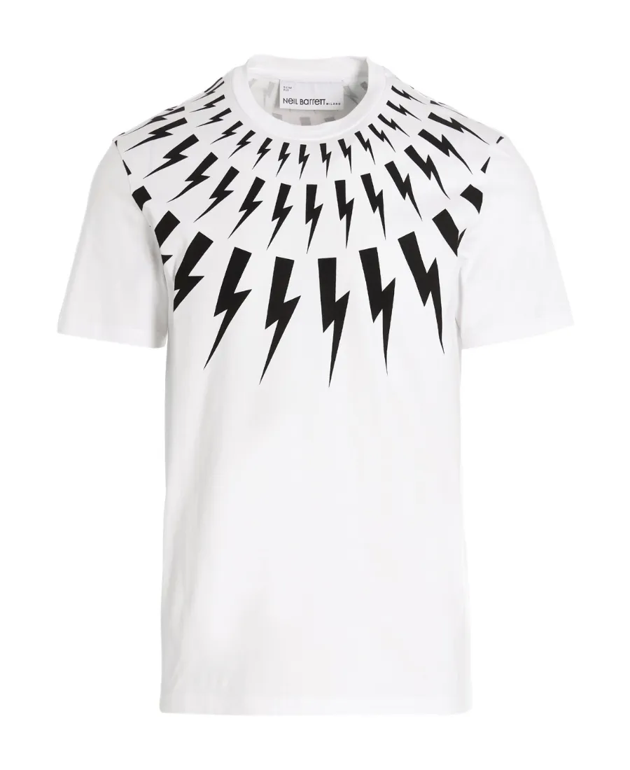 Thunderbolt-Print Cotton T-Shirt