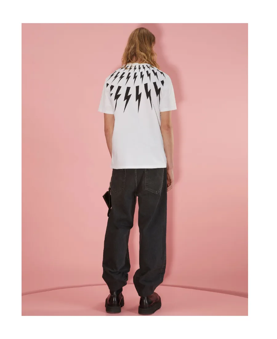 Thunderbolt-Print Cotton T-Shirt