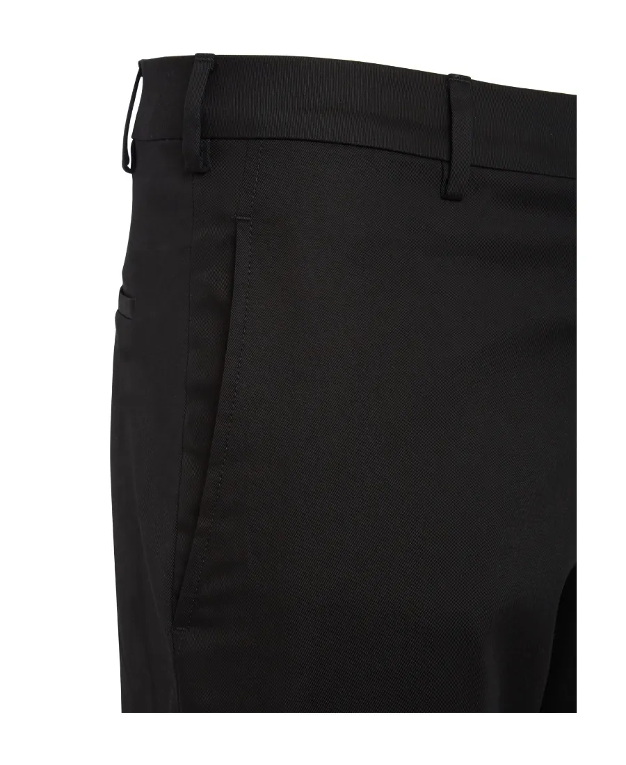 Tapered-Leg Cotton Trousers