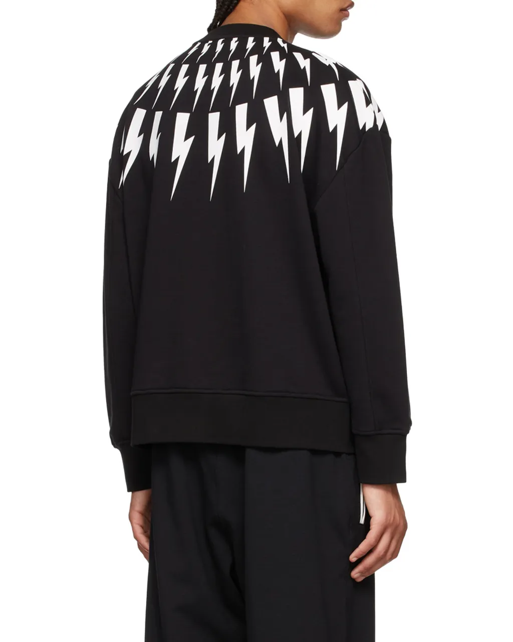 Thunderbolt Print Crewneck Sweatshirt