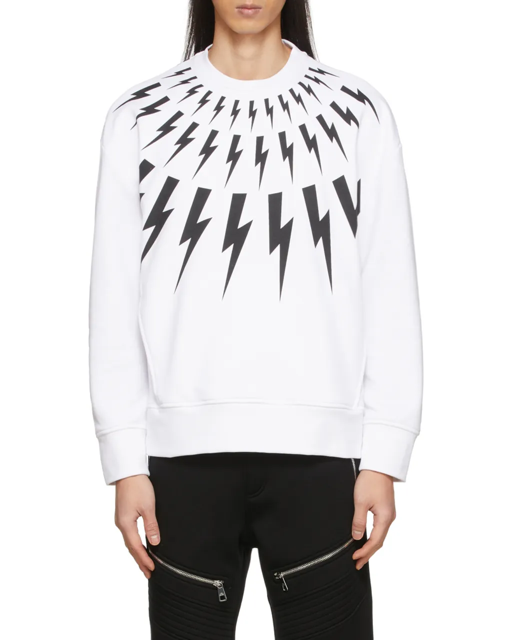 Graphic-Print Long-Sleeved Jumper
