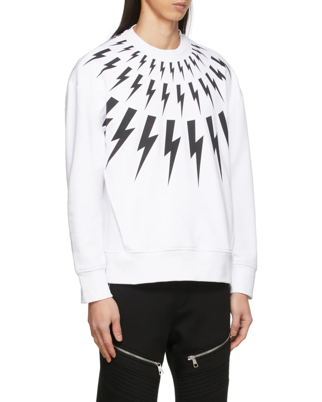 Graphic-Print Long-Sleeved Jumper
