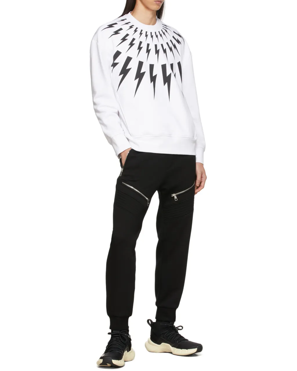 Graphic-Print Long-Sleeved Jumper