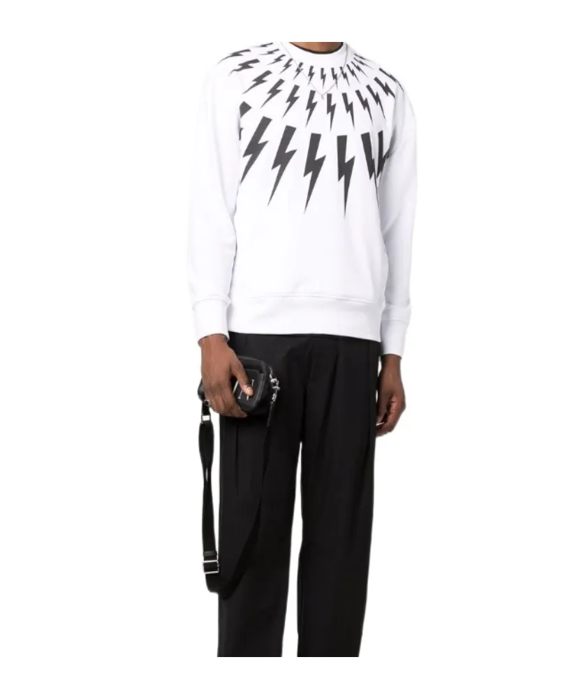 Graphic-Print Long-Sleeved Jumper