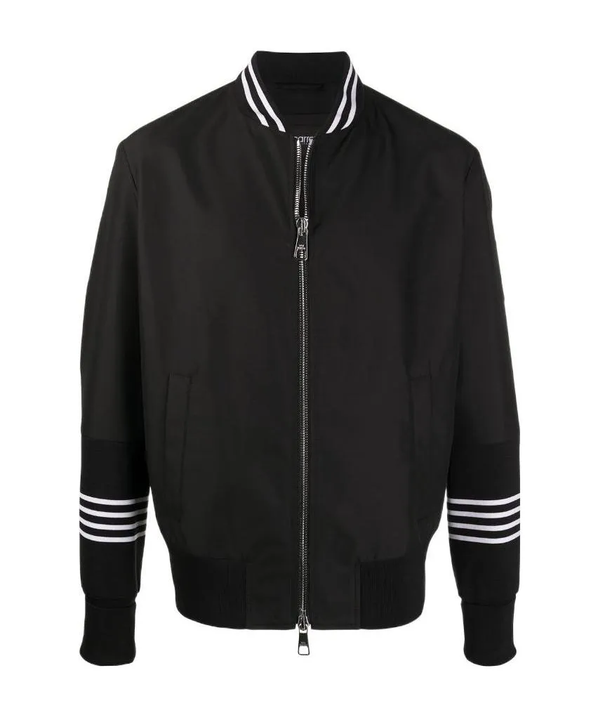 Striped Detail Casual Jacket