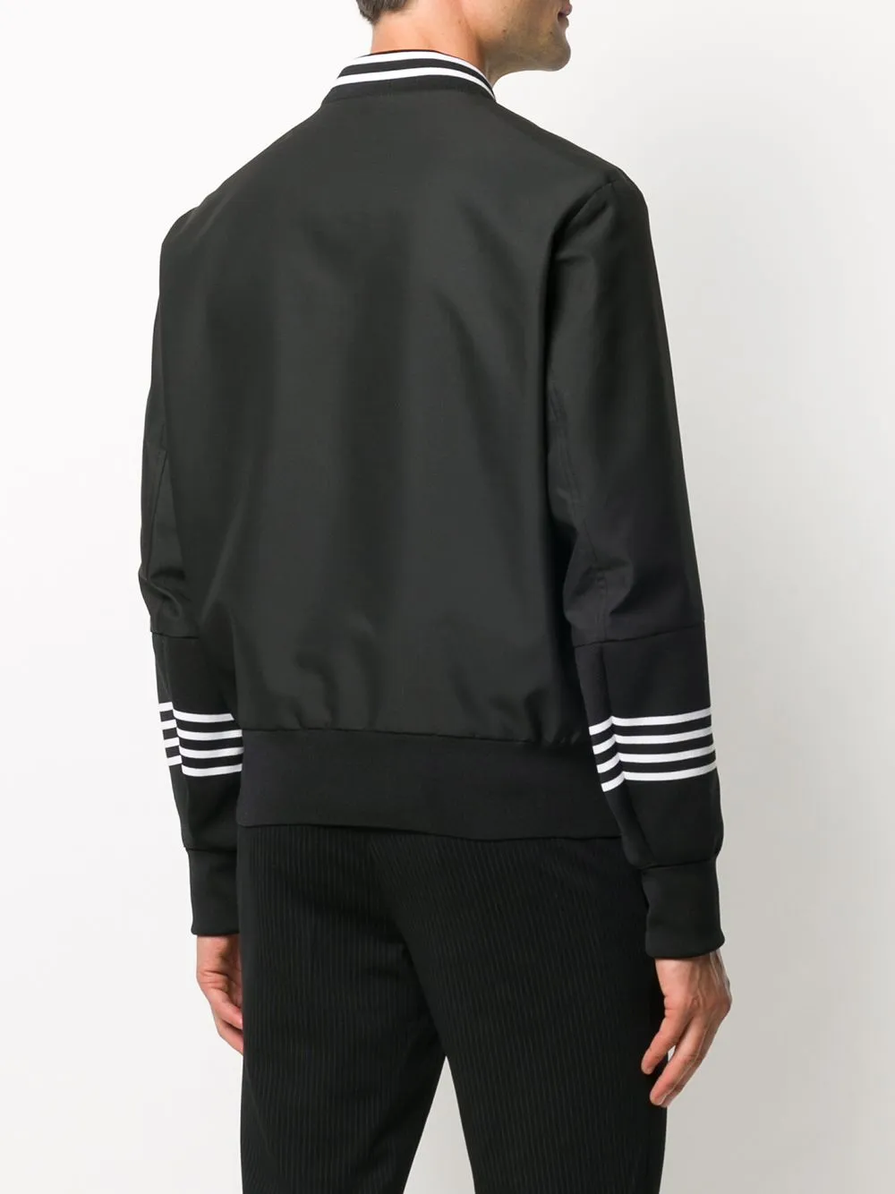 Striped Detail Casual Jacket