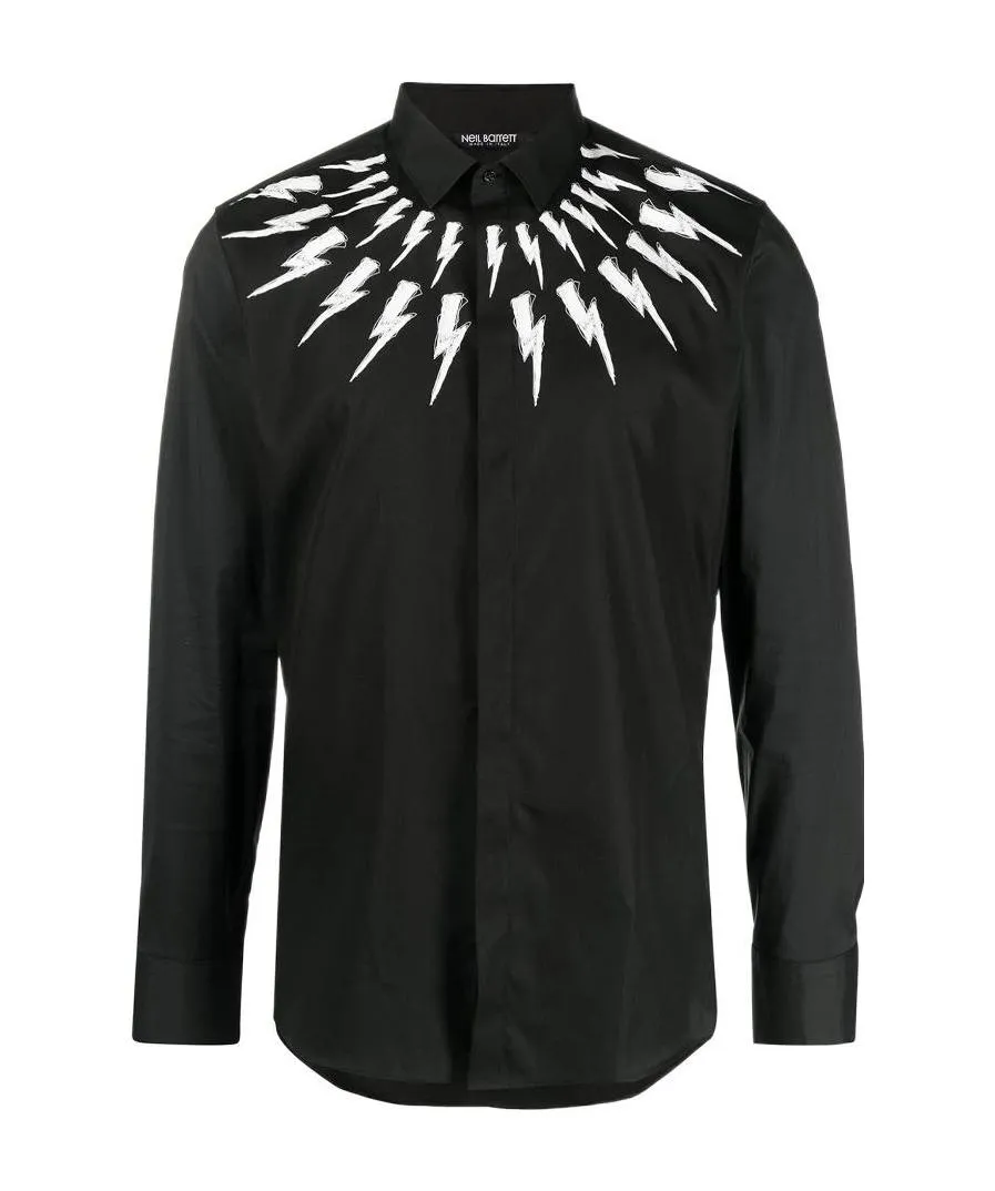 Lightning Printed Long-Sleeved Shirt