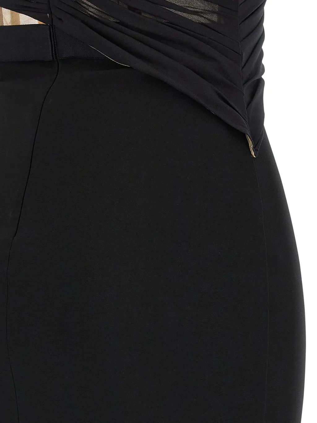 Plissé-Detail Cut-Out Maxi Dress