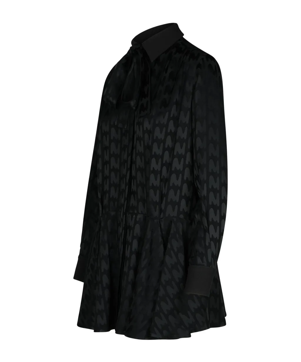All-Over Patterned Long-Sleeved Dress