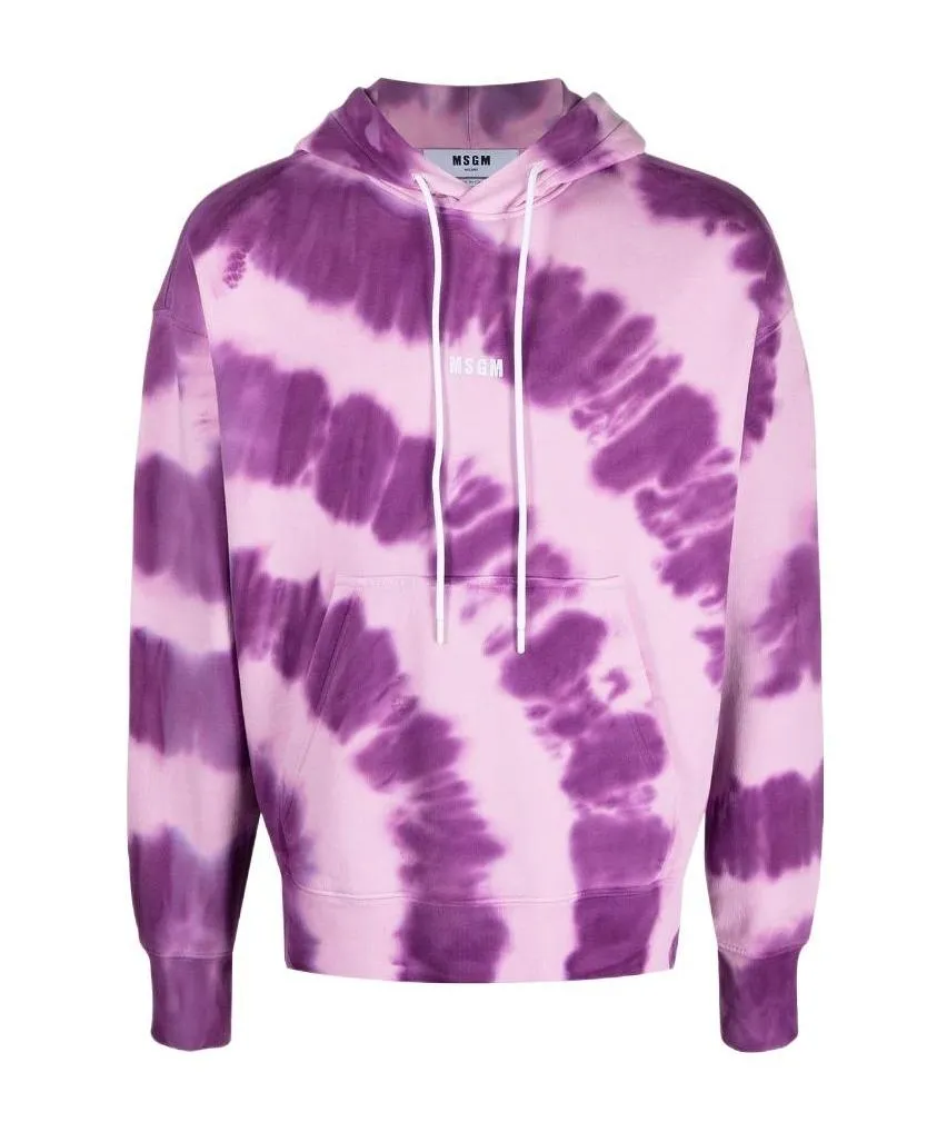Logo Printed Tie-Dye Hoodie