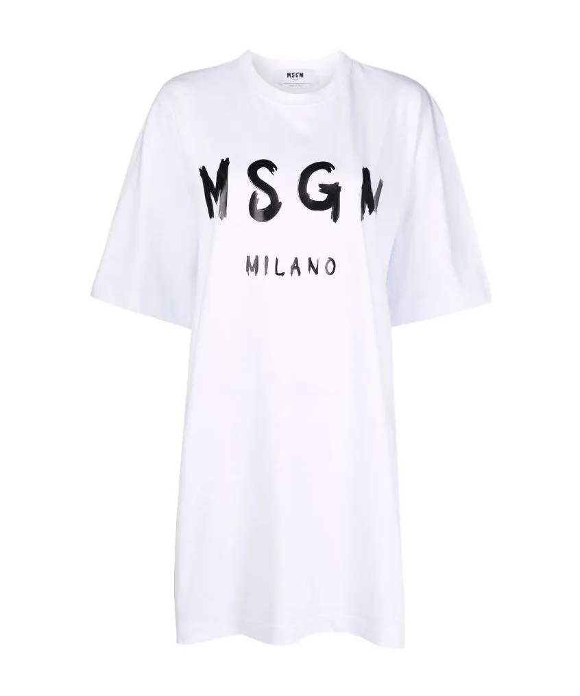 Logo Printed Crewneck T-Shirt Dress