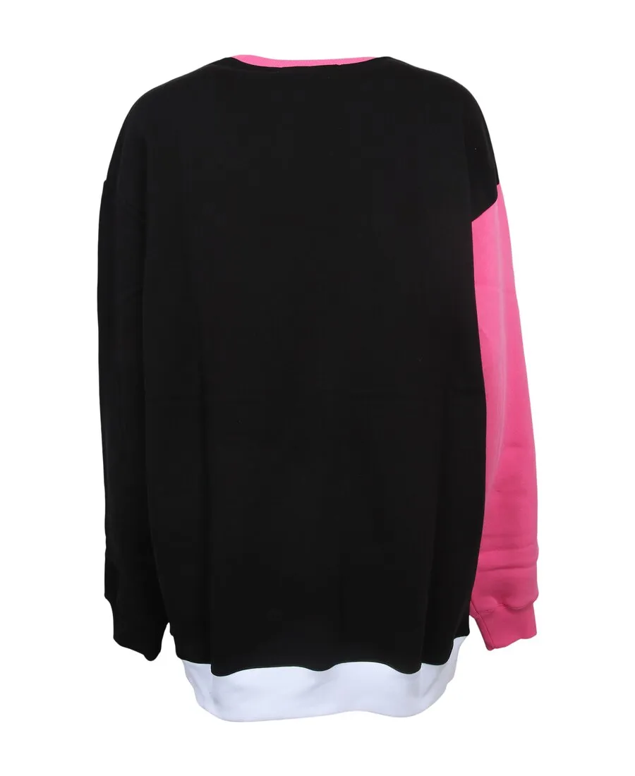 Contrast-Color Logo Stitching Hoodie
