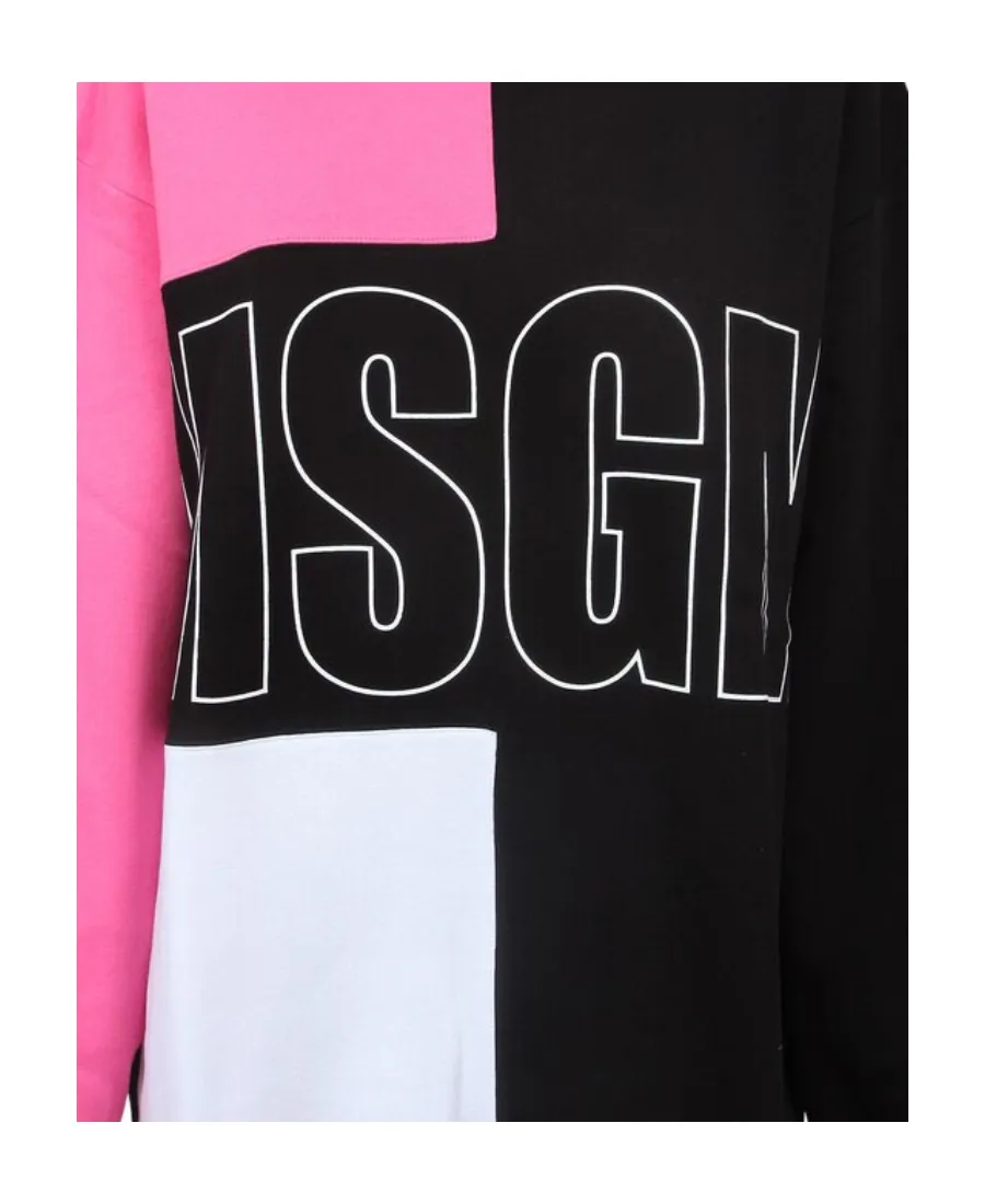 Contrast-Color Logo Stitching Hoodie