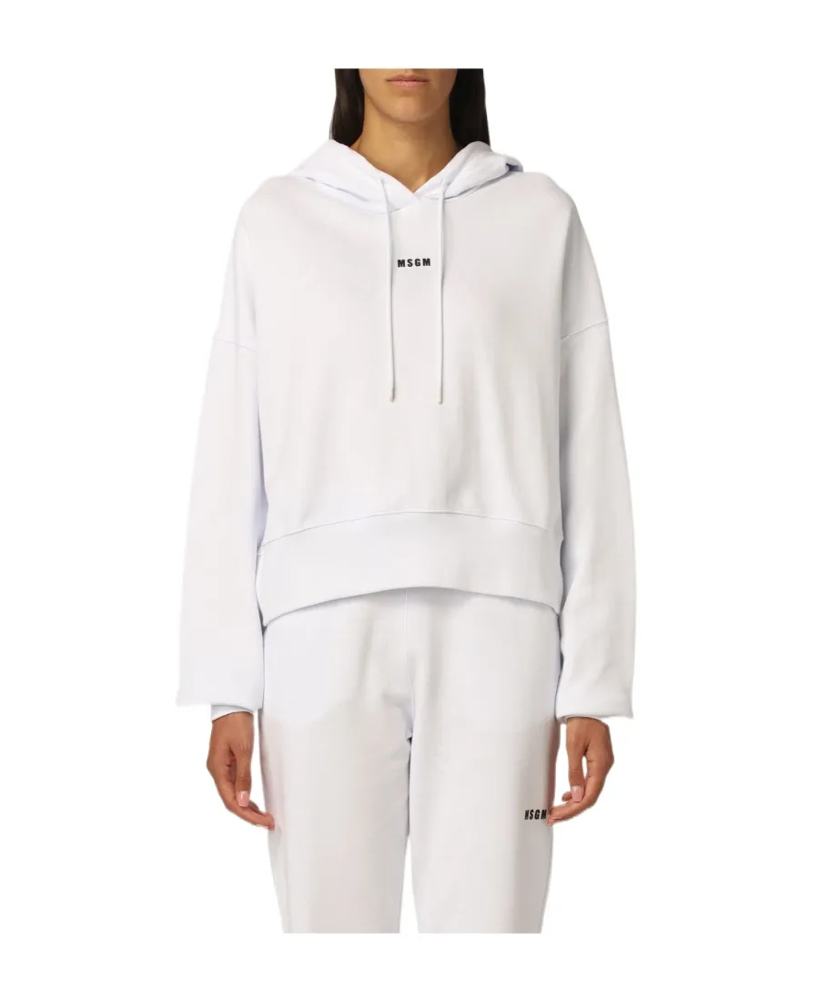 Logo Printed Drawstring Hoodie