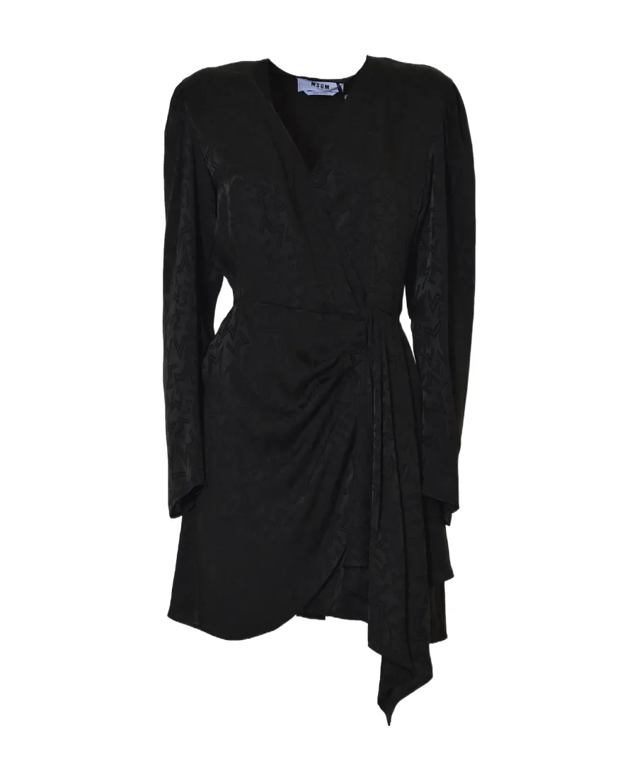 Monogram-Printed V-Neck Mini Dress