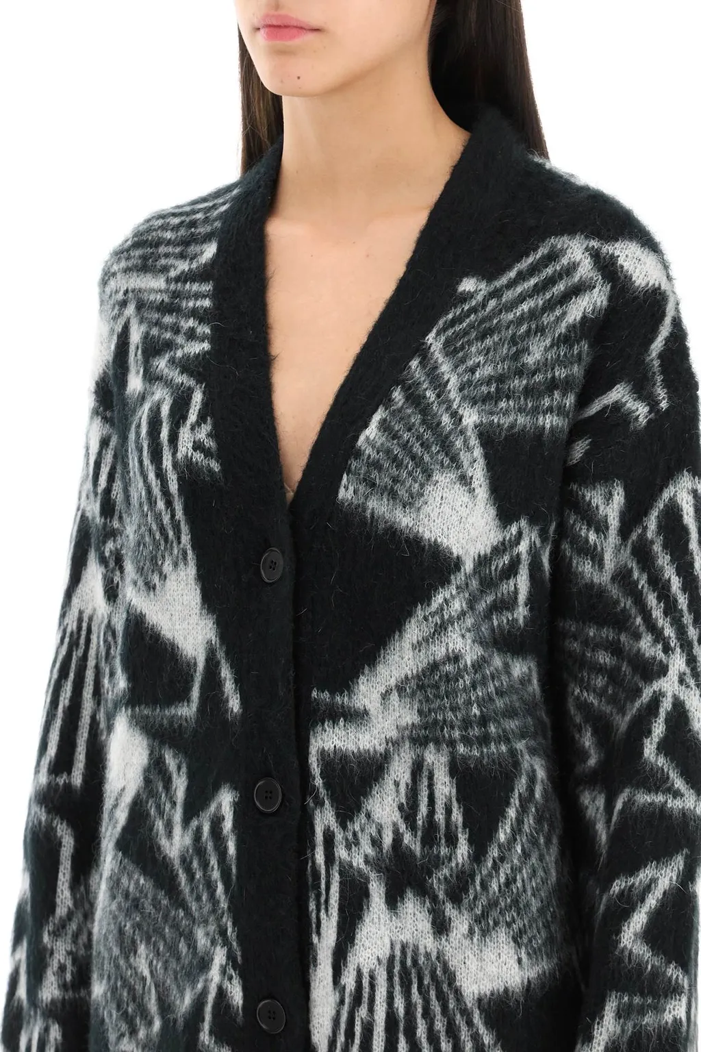 V-Neck Long-Sleeved Cardigan