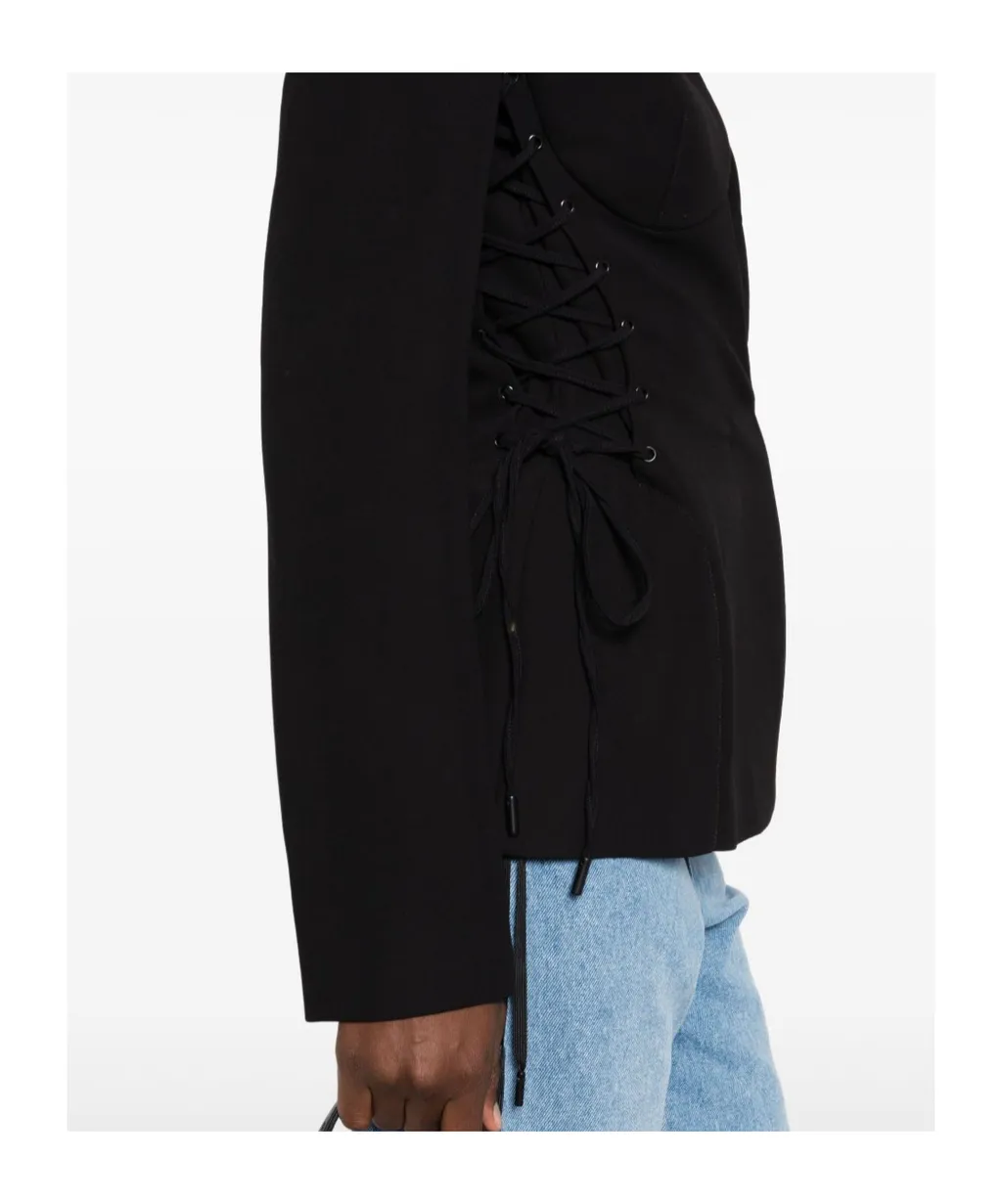 Sculptural Lace-Up Jacket