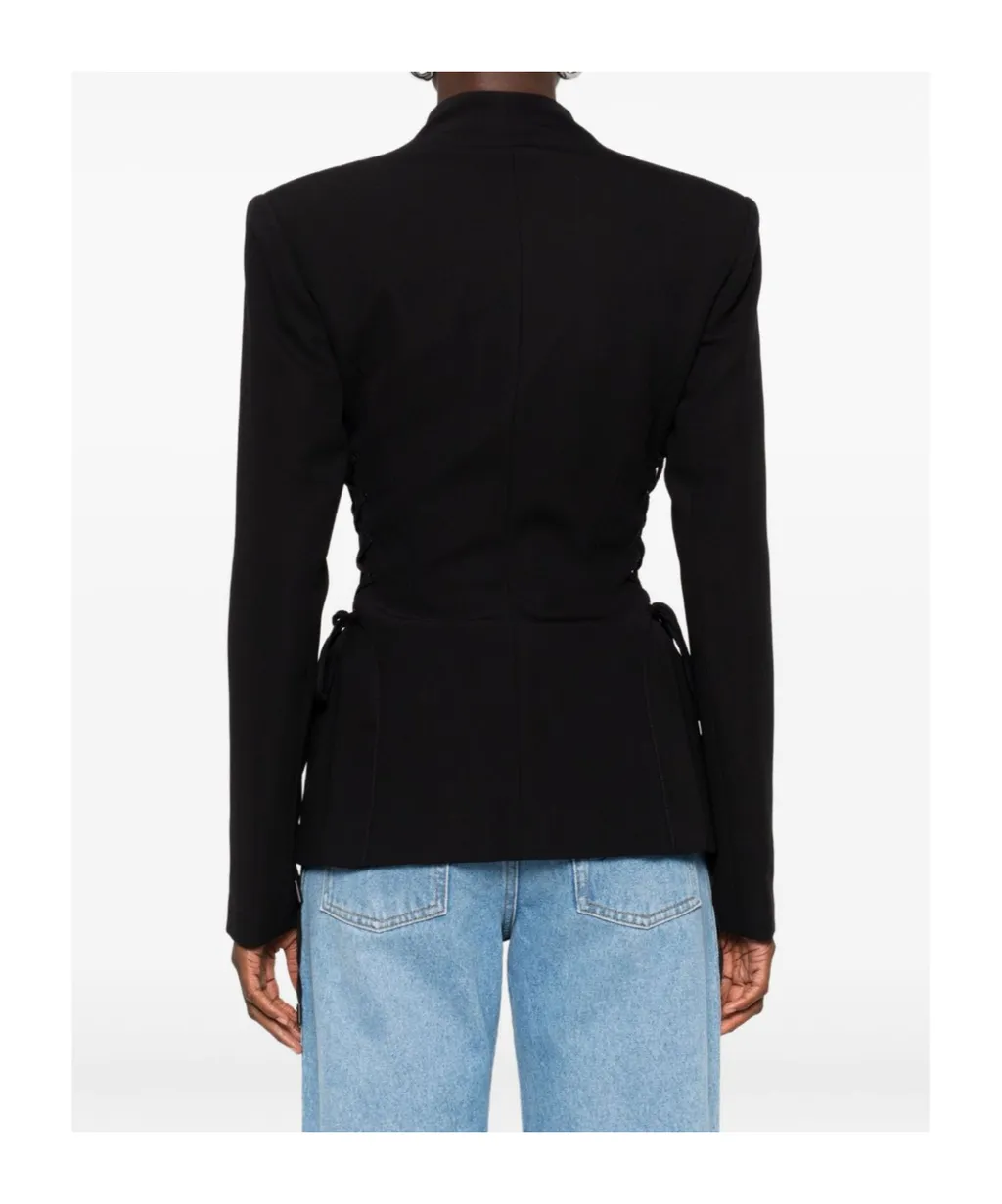 Sculptural Lace-Up Jacket