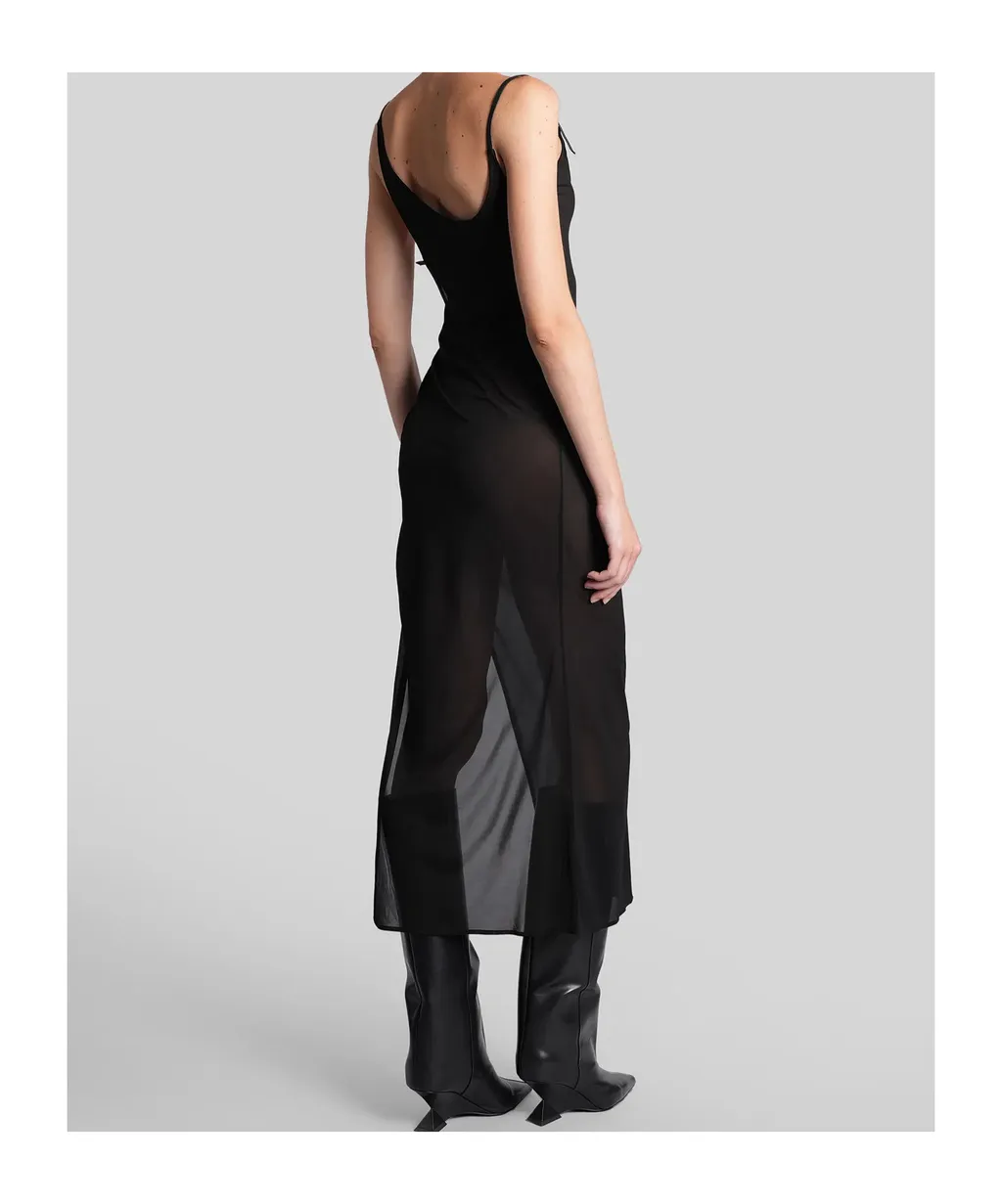 Asymmetrical Side-Split Midi Dress