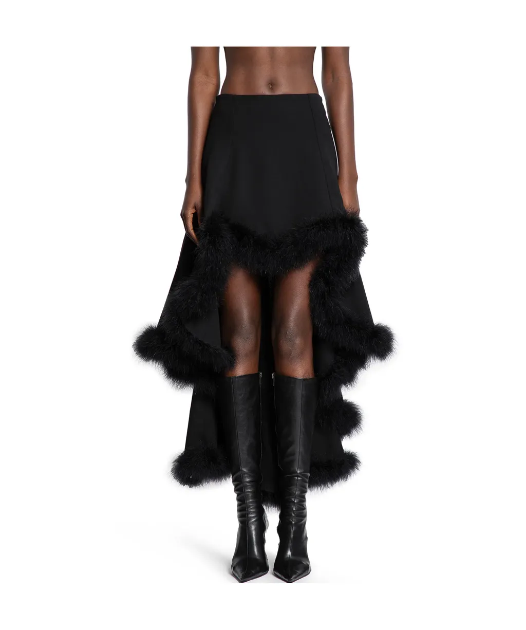 Trimmed Asymmetric Skirt