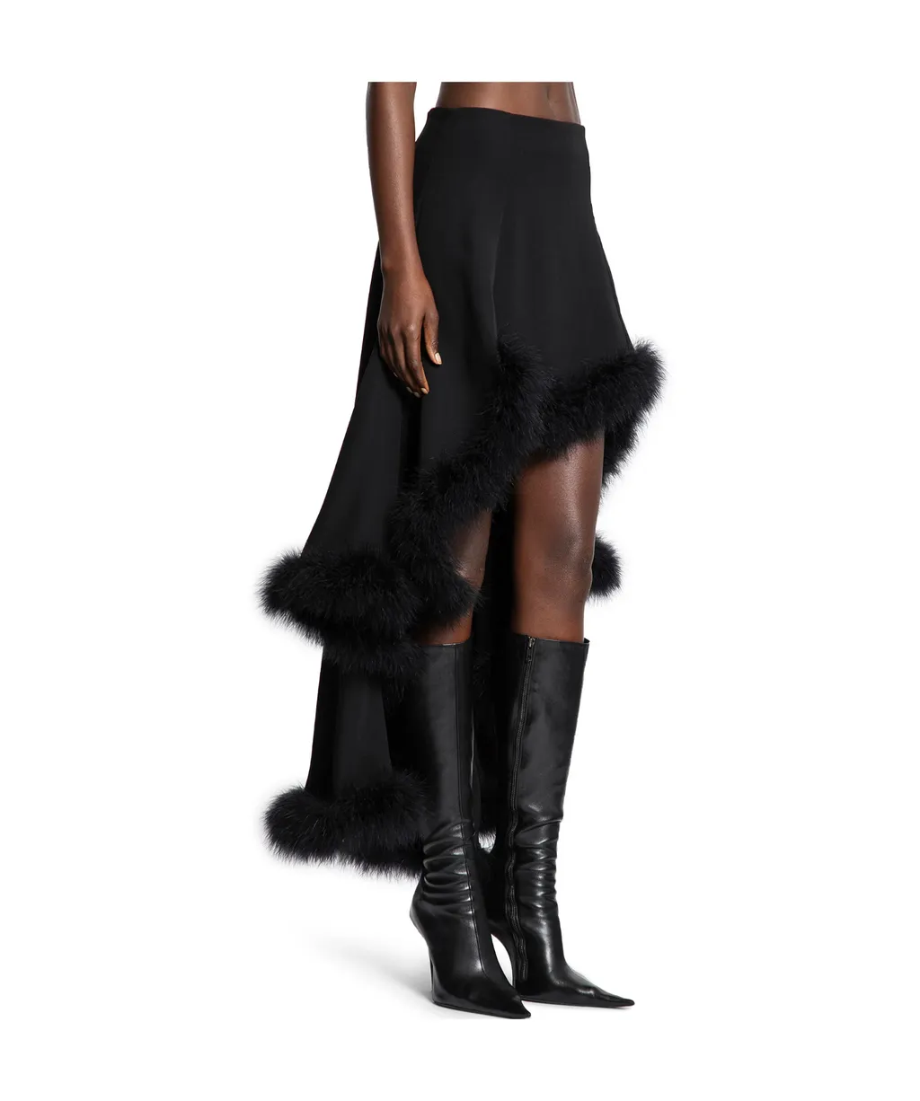 Trimmed Asymmetric Skirt