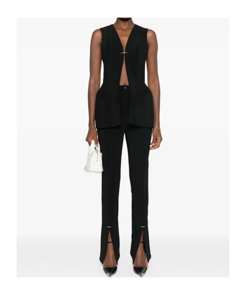 Potholes Detail Casual Pants