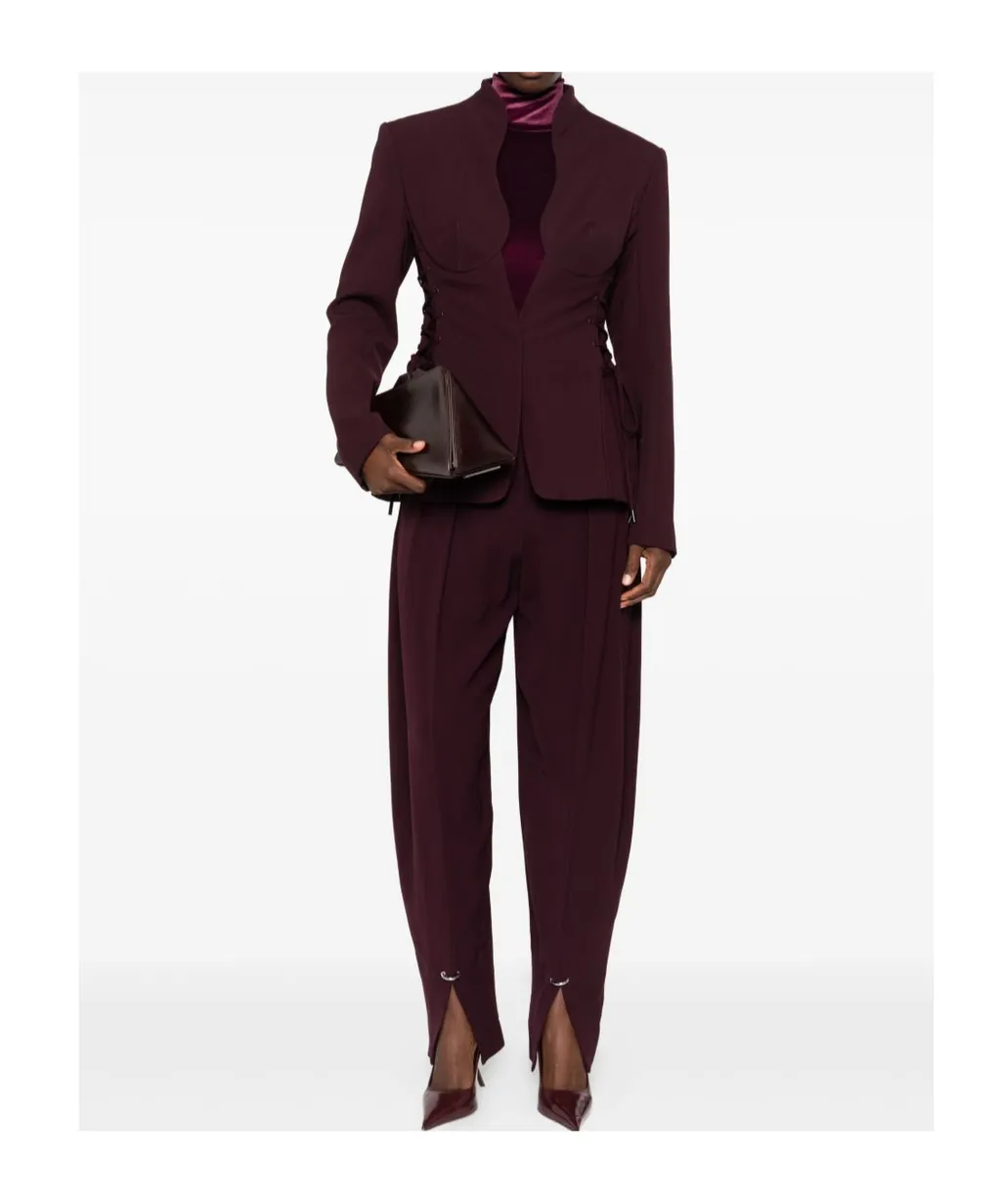 High-Neck Velvet Bodysuit