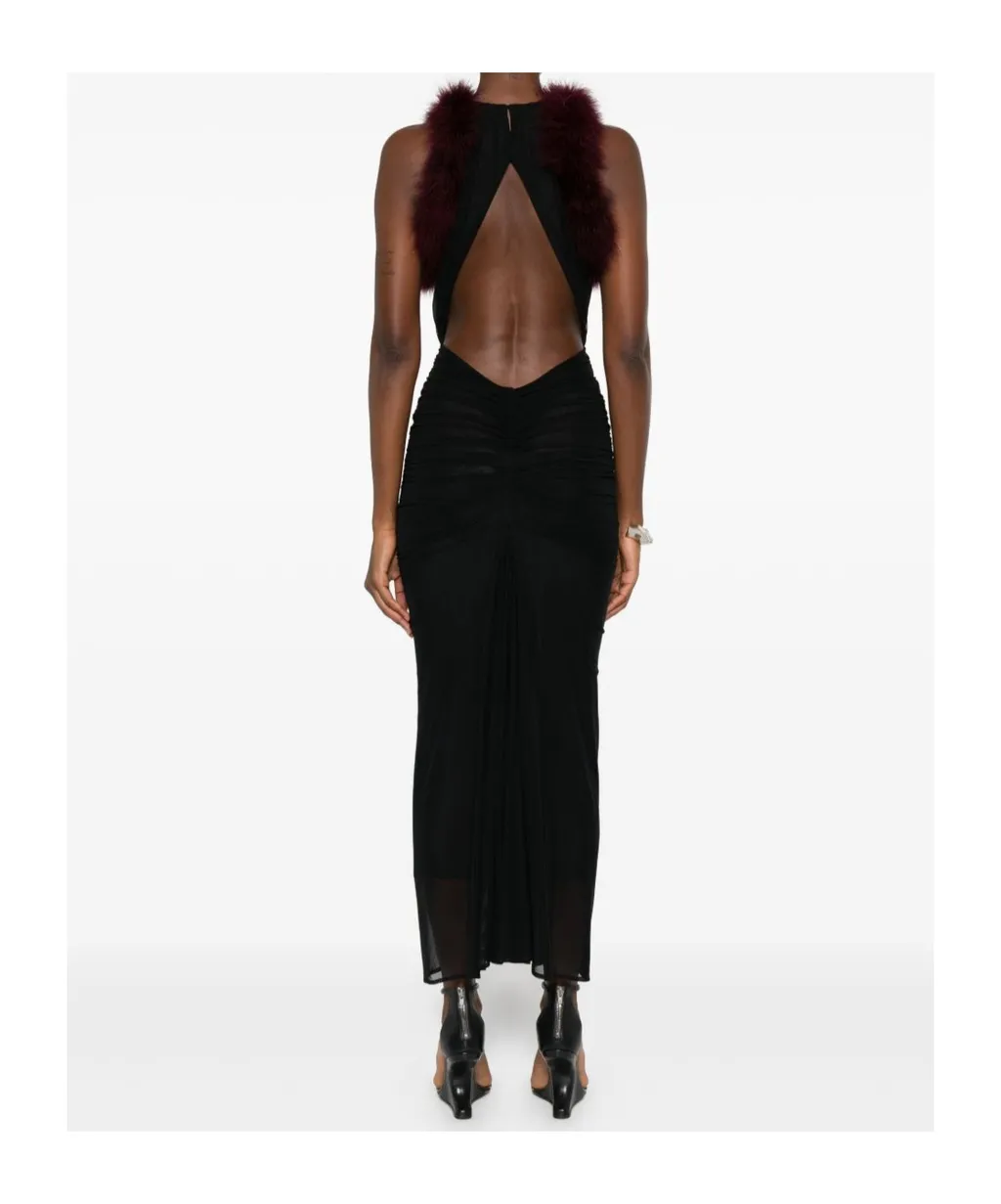 Trimmed Gathered Dress