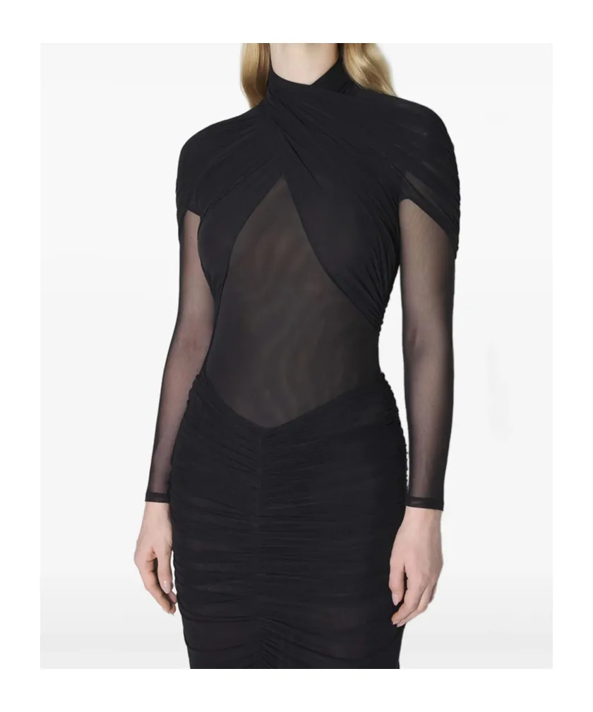 Halterneck Pleated Dress