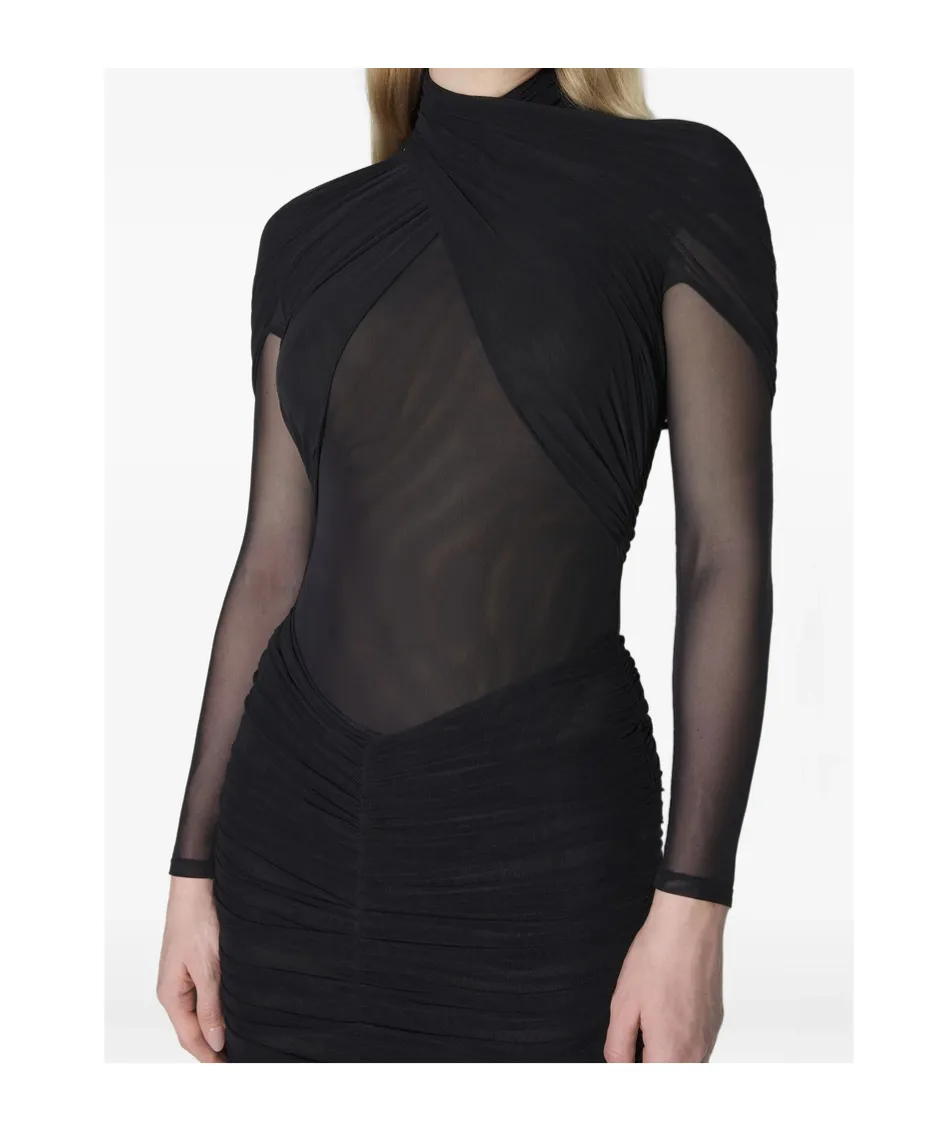 Halterneck Pleated Dress