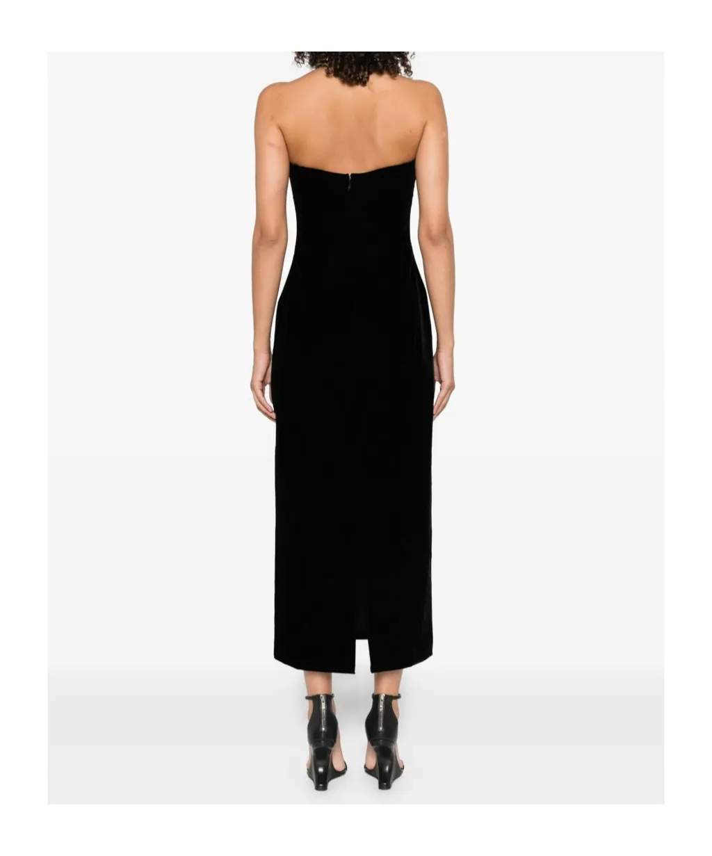 Signature Sweetheart-Neckline Velvet Dress
