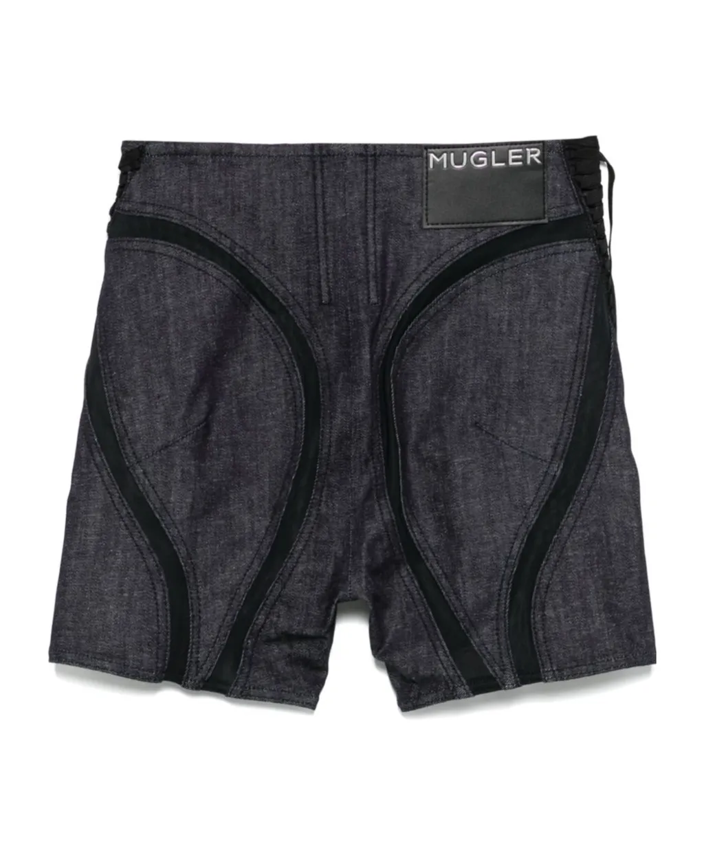 High-Waisted Zipped Shorts