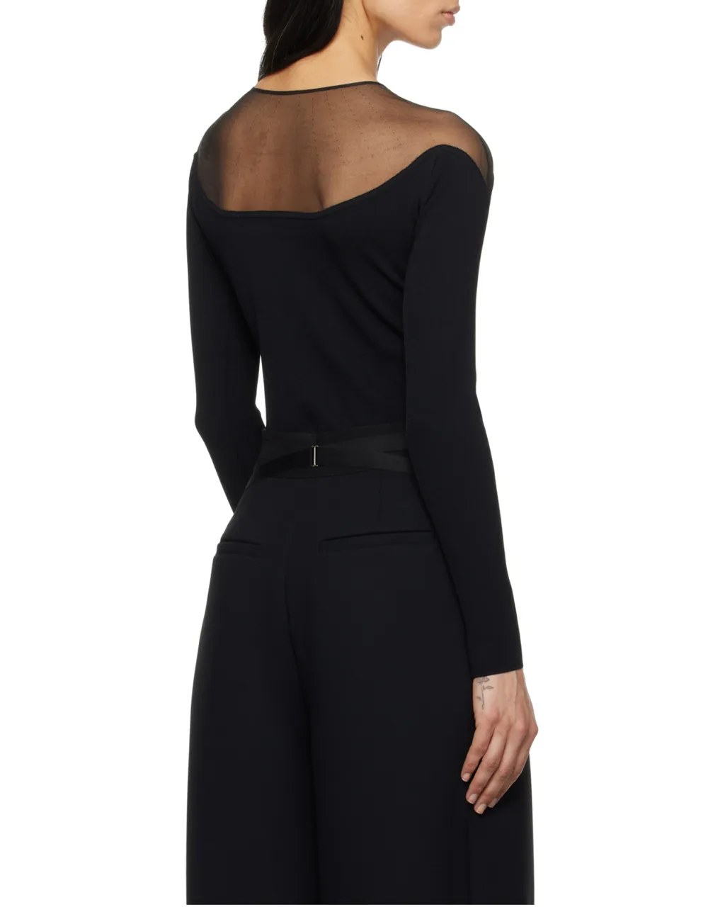 Sheer-Panelled Bodysuit