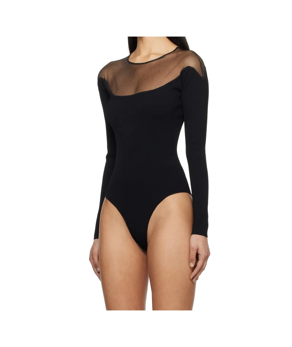 Sheer-Panelled Bodysuit