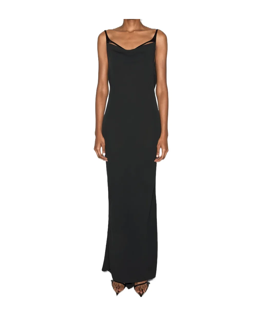 Harness Crepe Gown