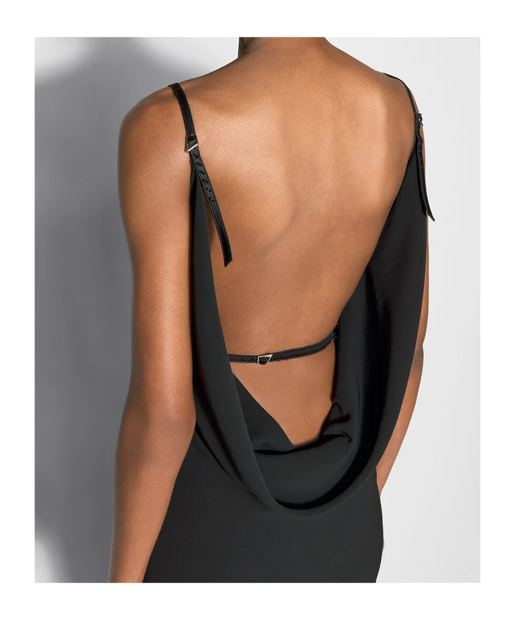 Harness Crepe Gown