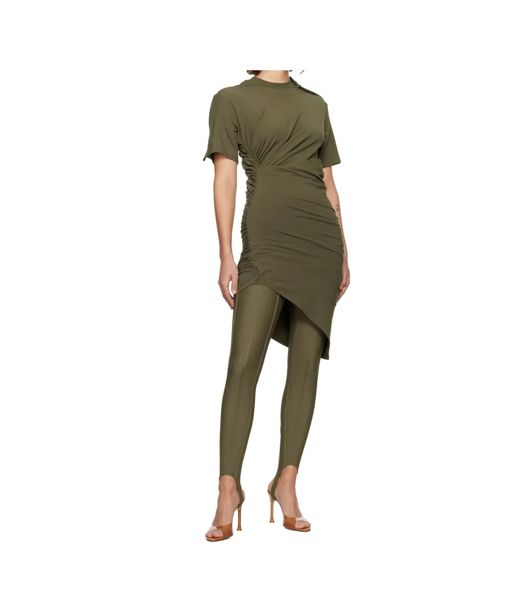 Piercing-Detail Midi Dress